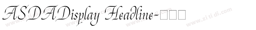 ASDADisplay Headline字体转换